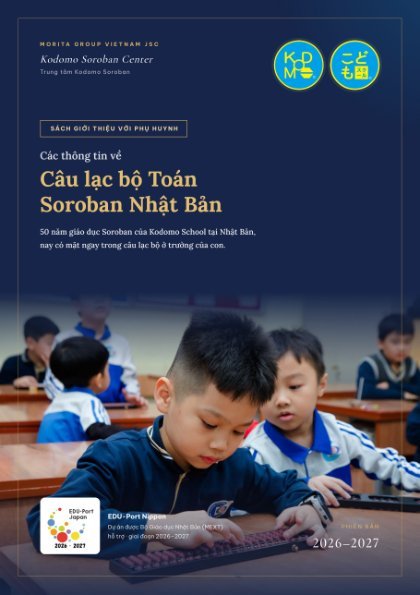 Bìa sách giới thiệu CLB Toán Soroban Nhật Bản